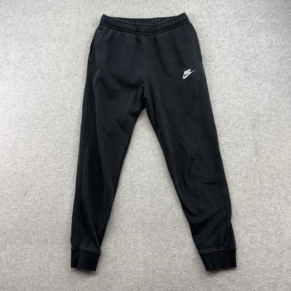 Nike Sweatpants Mens Small Black Sportswear Club Fleece Joggers Gym EUC